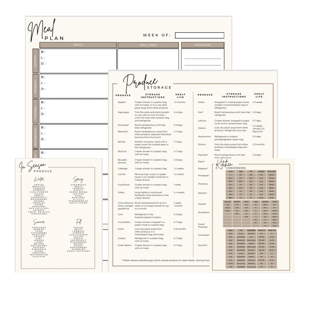 Meal Plan Magnet Set