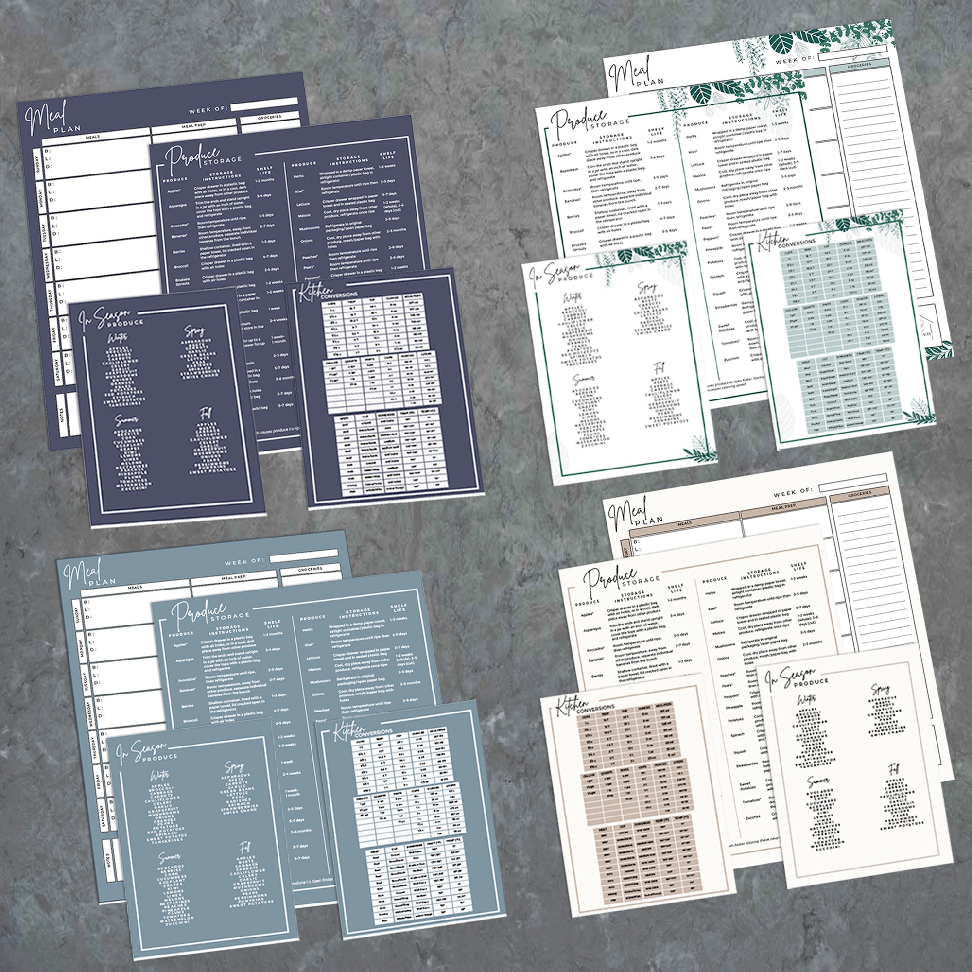 Meal Plan Magnet Set