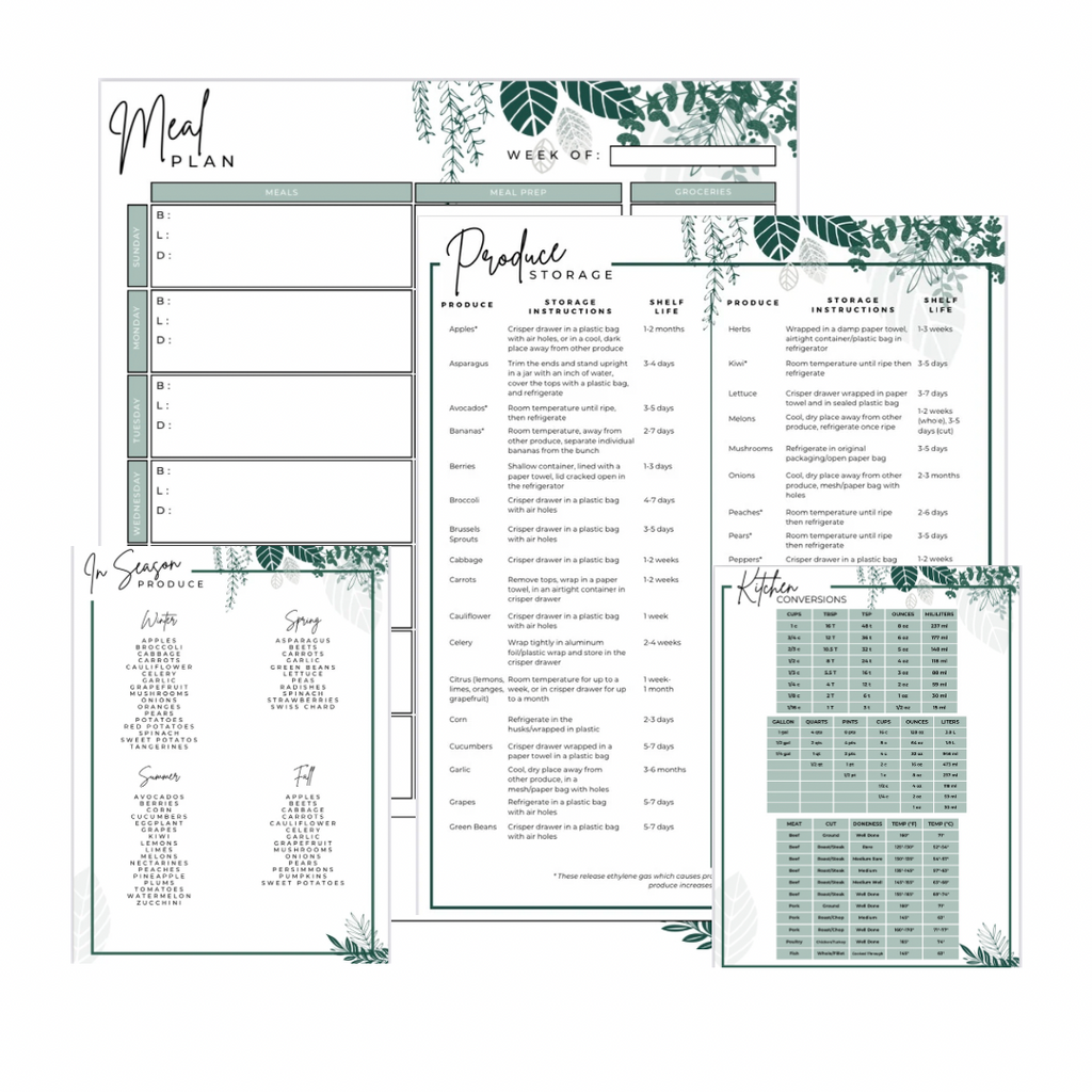 Meal Plan Magnet Set