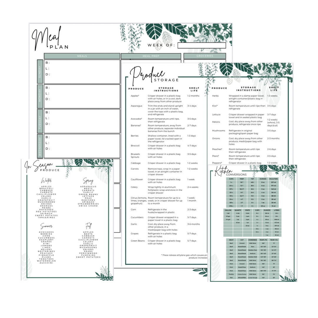 Meal Plan Magnet Set