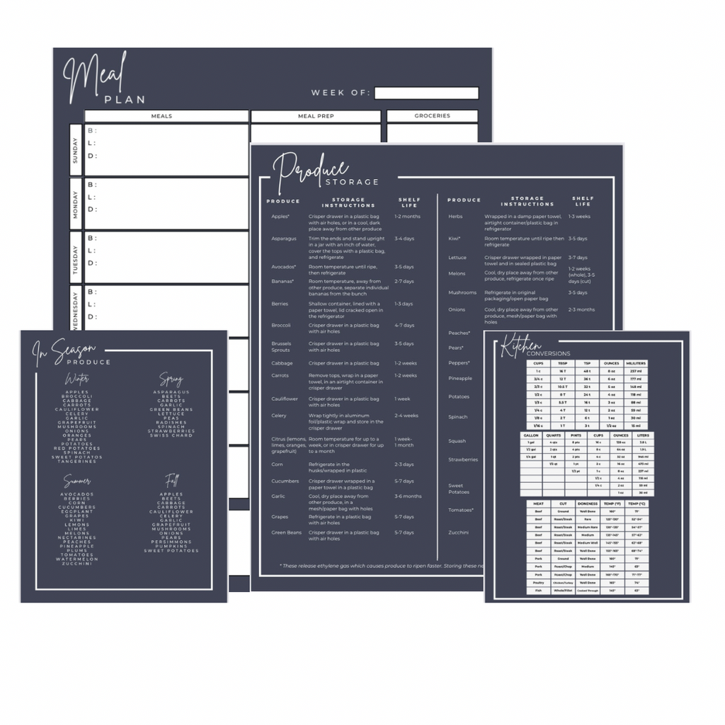 Meal Plan Magnet Set