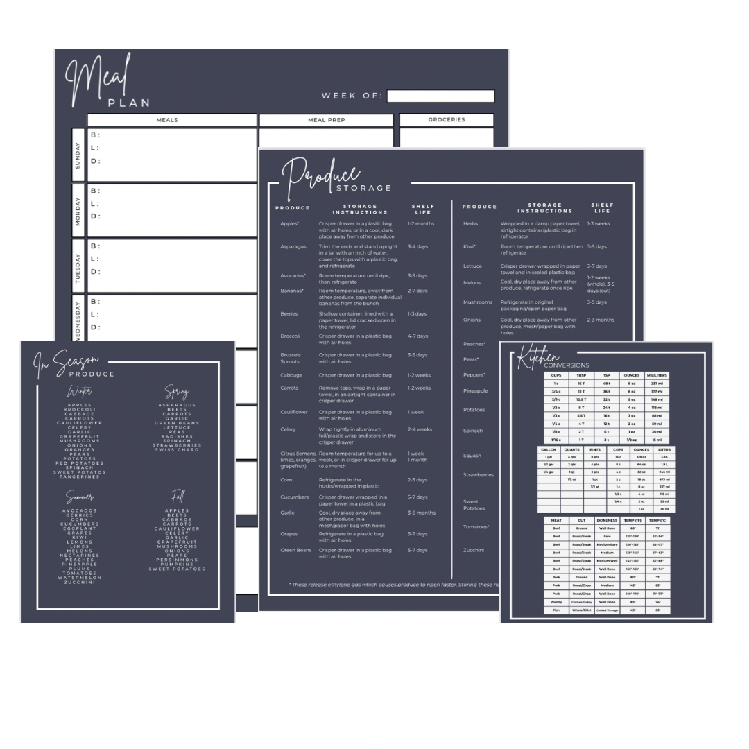 Meal Plan Magnet Set