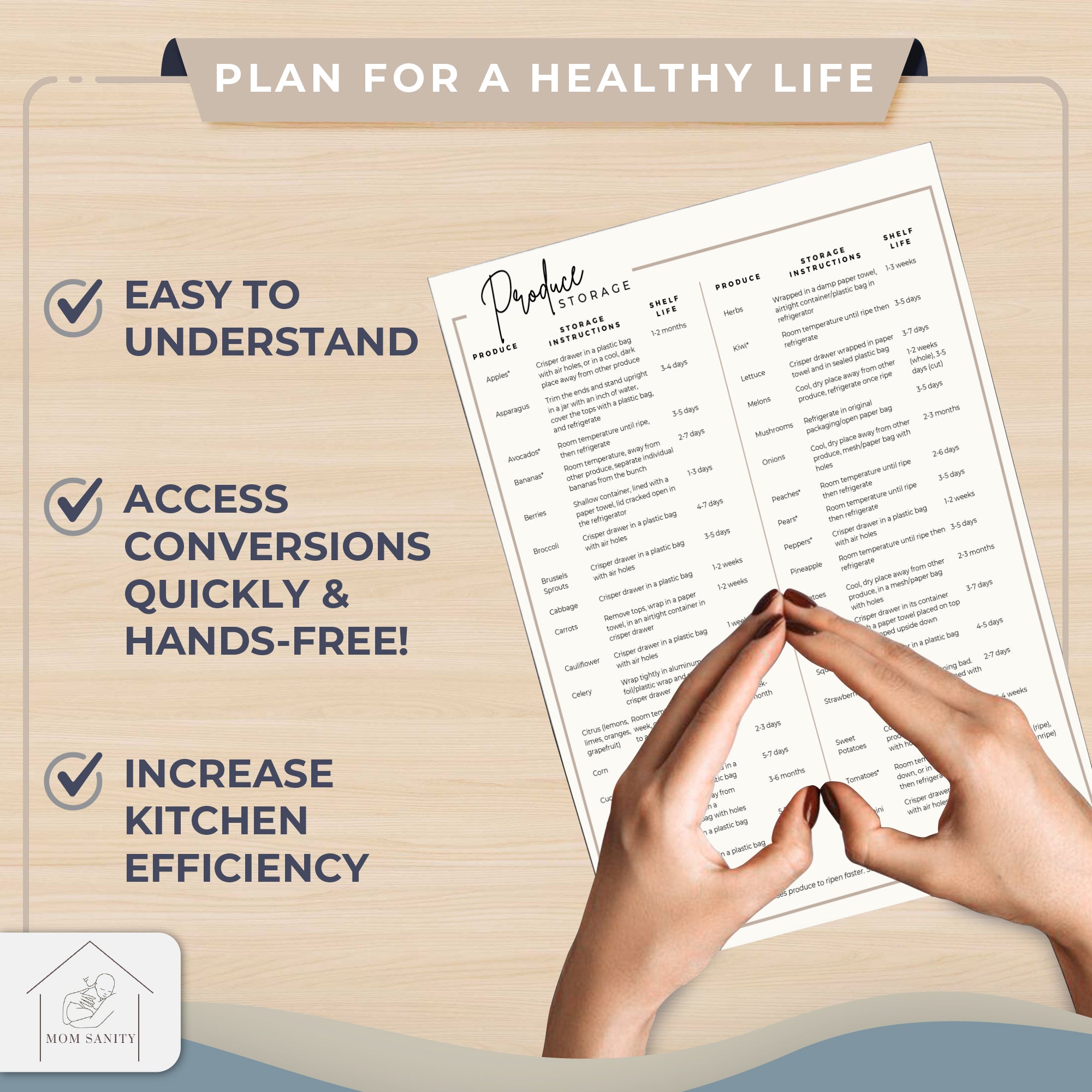 Tan Meal Plan Magnet Set