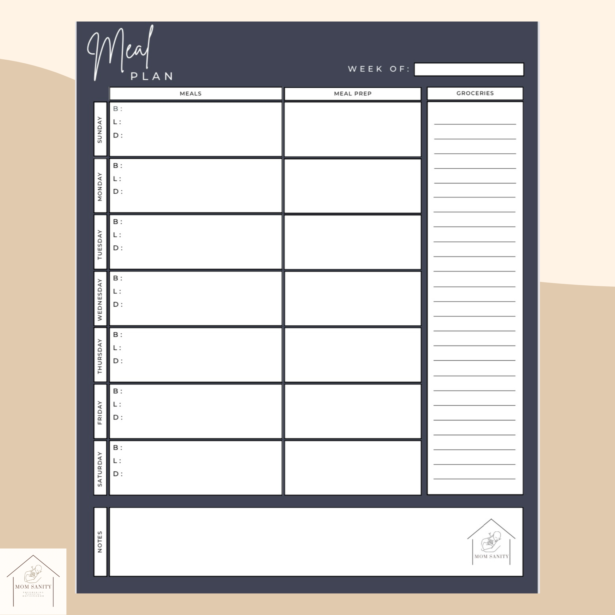 Meal Plan Magnet Set