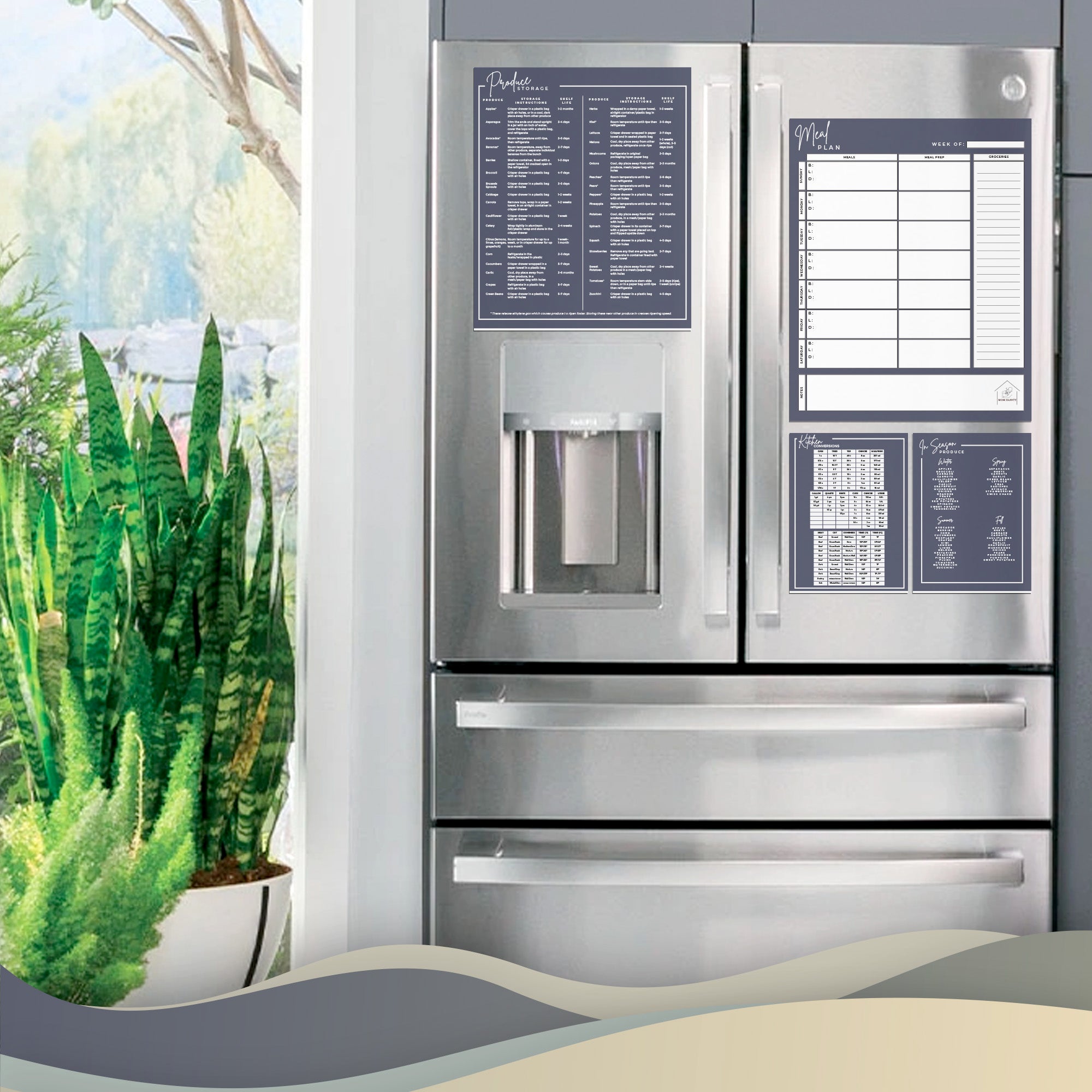 Navy Meal Plan Magnet Set