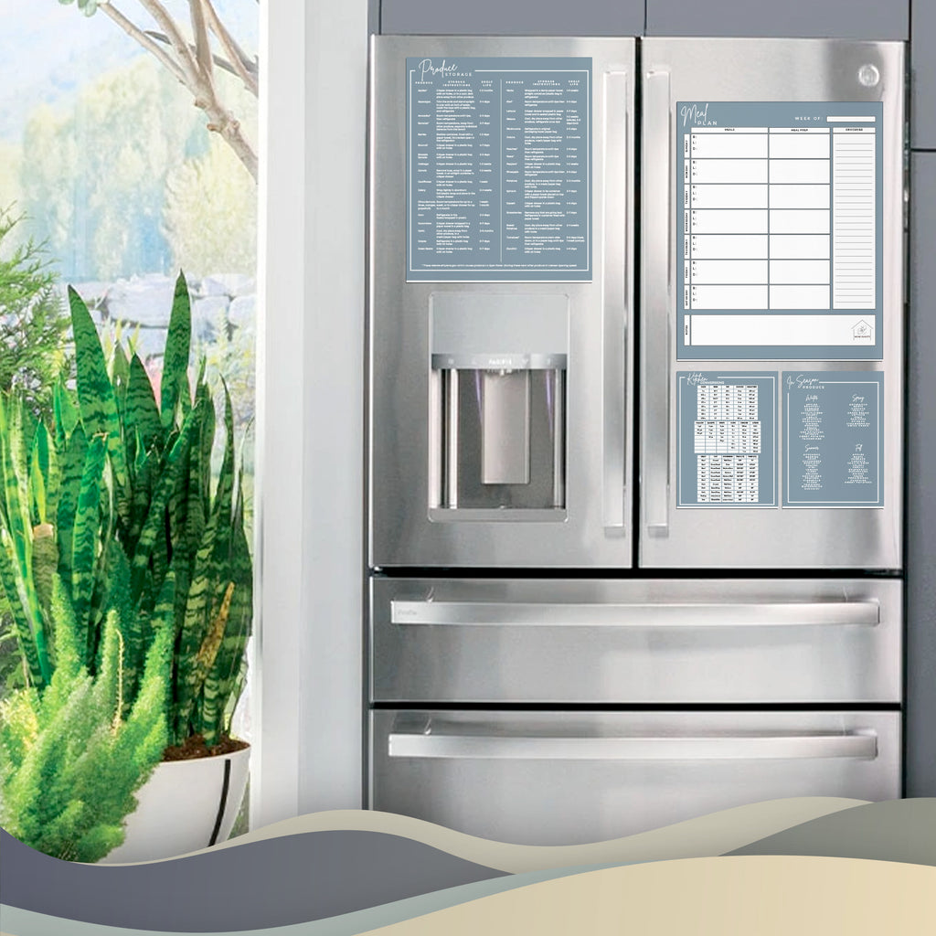 Blue Green Meal Plan Magnet Set