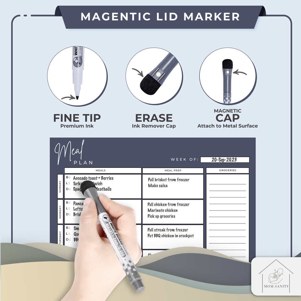 Navy Meal Plan Magnet Set